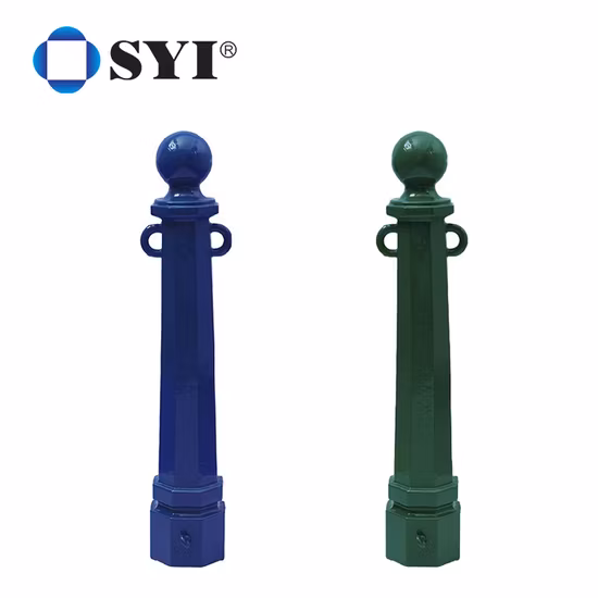 Poste de amarração removível personalizado colorido do estacionamento do poste de amarração da estrada do metal